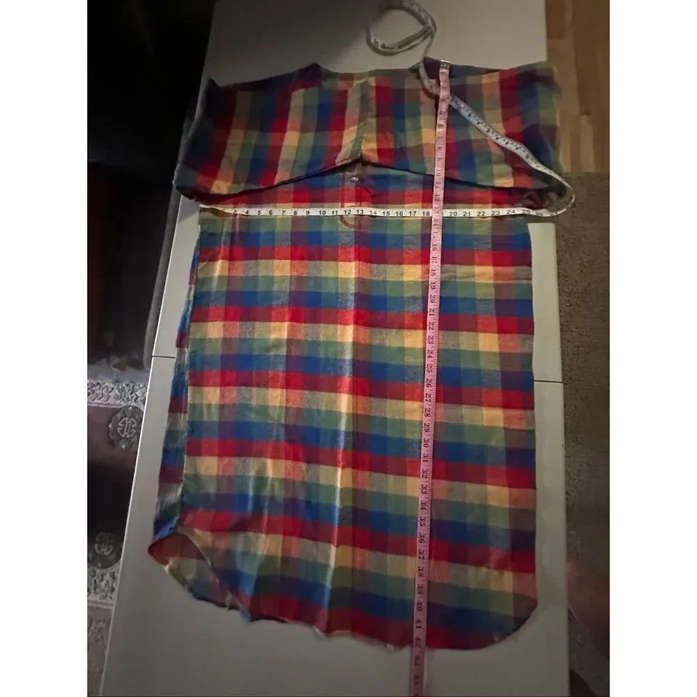 Brand New Vintage Montgomery Ward Women's Large Multi Colored Sleep Dress Button